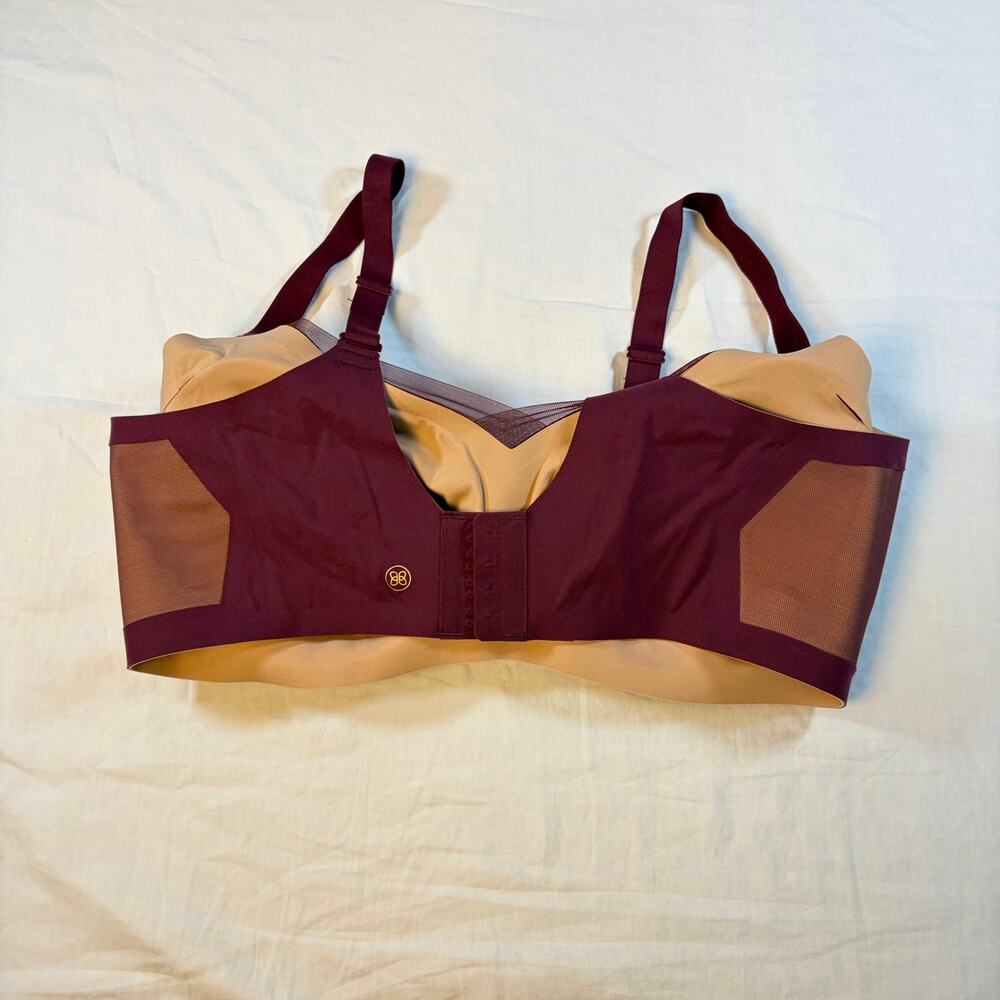 Honeylove crossover wireless bra. Wine color. Size 1X, 40 C/D. - Picture 5 of 5